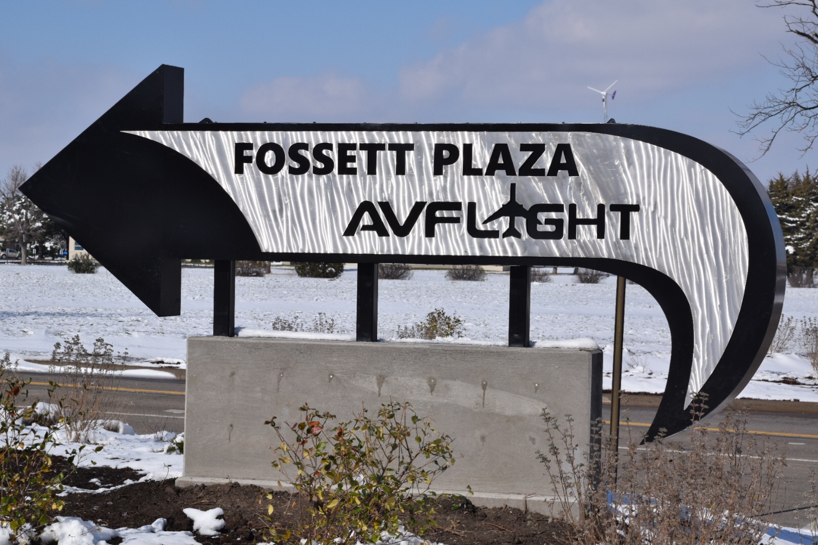 Fossett Plaza Directional Sign
